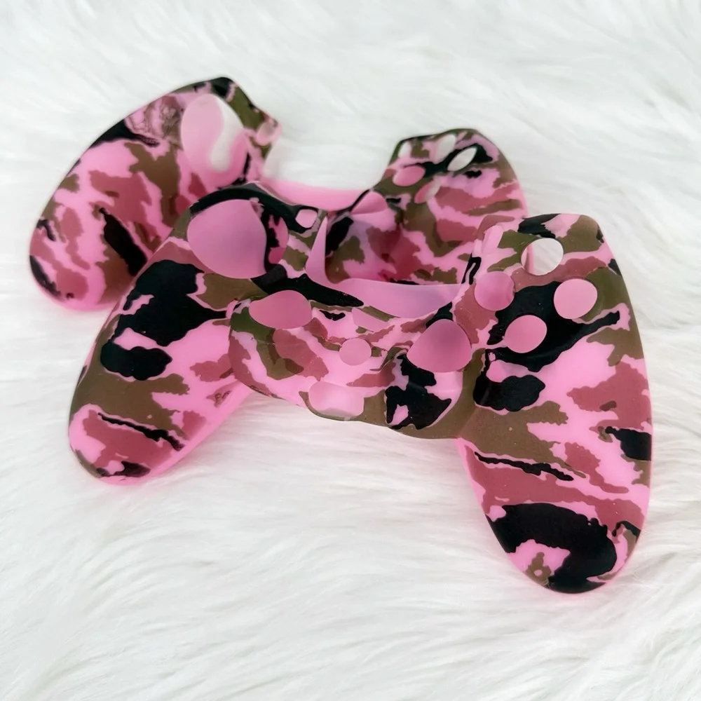 PS4 Controller Silicone Skins Bundle of 2 Pink Camo